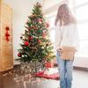 LED Christmas Tree Collar PVC Gingerbread House Christmas Tree Skirt Base Stand Xmas Tree Base Cover Home Party Decorations