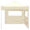 VidaXL Faltzelt mit 2 Wänden 291x291x315 cm Cremeweiß