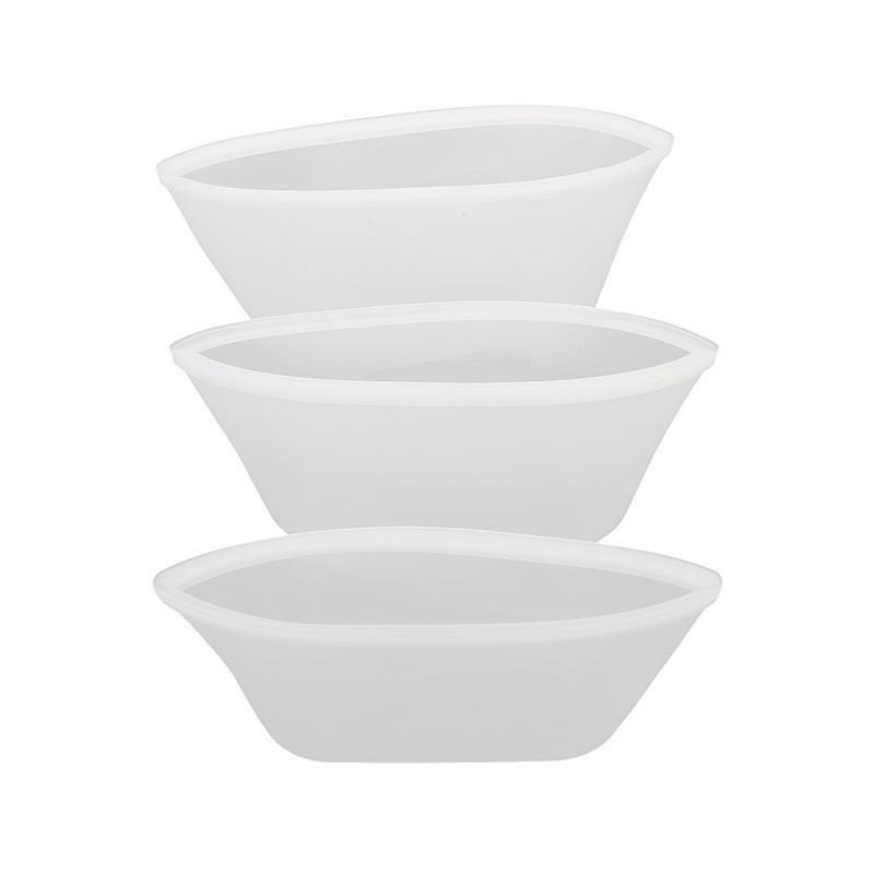 3 Pcs/set Silicone Crisper Food Storage Containers Refrigerator Freezer Storage Bags Reusable Self Sealing Pouch