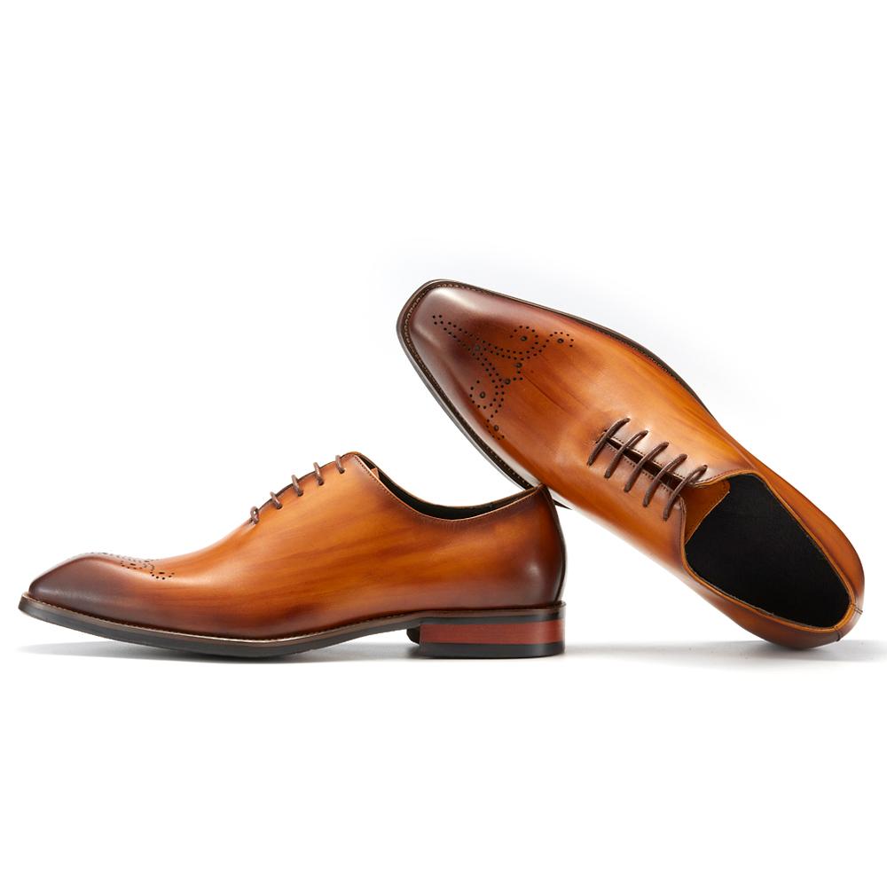 Fashion High Quality Handmade Comfortable Casual Wearing-Resist Lace Up Genuine Leather Oxford Dress Shoes for Men Business Office