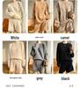 2022 Fall/Winter Women's 100% Wool Casual Knit Sweater & Cashmere Sweatshirt Set