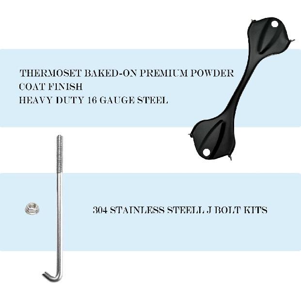 Battery Hold Down With 304 Stainless Steel J Bolt Kit Compatible For Tacoma 2005-