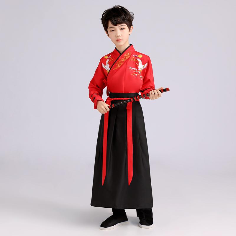 Dance Wear Cosplay Costumes Kung Fu Party Children's Clothing Ethnic Style Vintage Kids Clothes Girls Dress Boy Hanfu Stage