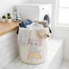 Small Elephant Laundry Basket Foldable Large Capacity Canvas Storage Bucket Children's Toy Clothing Storage Home Bathroom