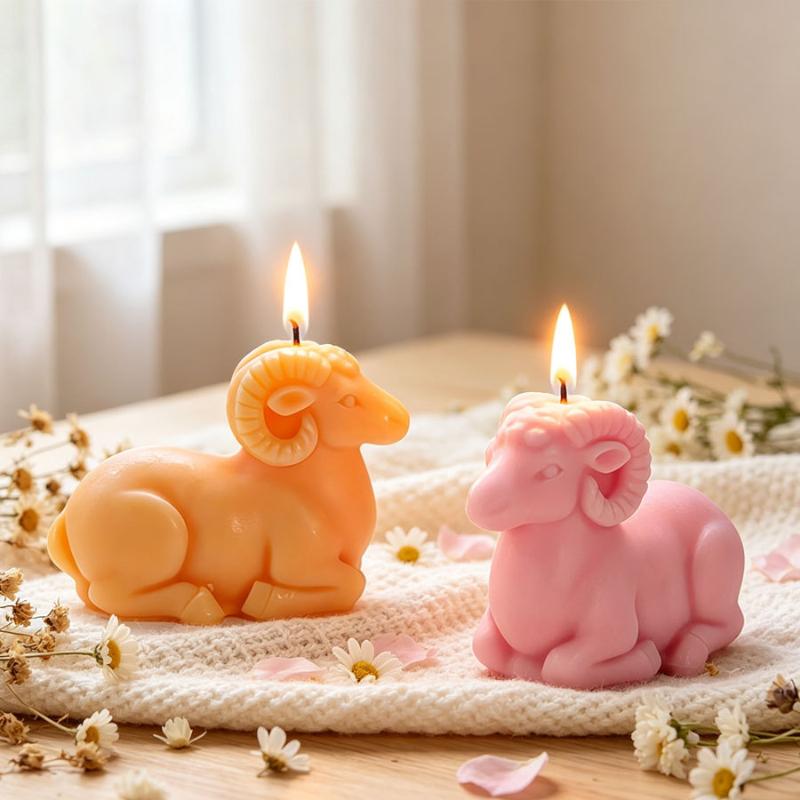 Lying Sheep Shaped Silicone Craft Mold Easy Demold Non-Stick for DIY Home Desktop Decor Soap Candle Resin Making