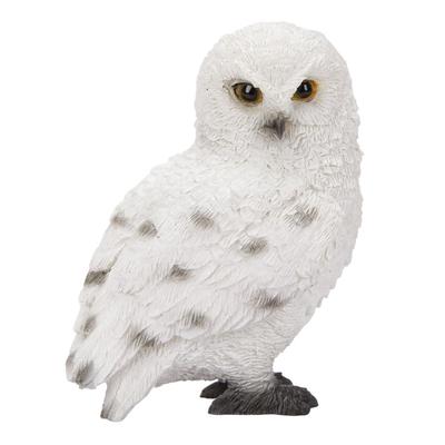 Ubia Mini Snowhawk 3.5 X 3 X 4.5cm Doll Figurine Animal Garden Decoration Realistic Cute Bird H24184