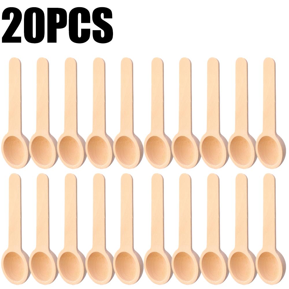 30-10 Stück Mini-Holzlöffel Küche Gewürz Honig Kaffee Küche Kochen Kaffeebohnen Salz Gewürzdosen Holzlöffel Messlöffel