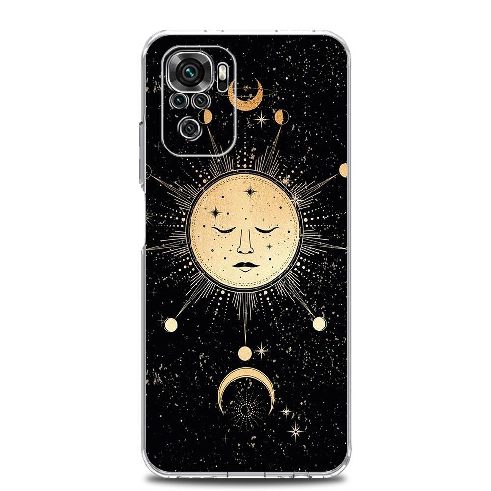 Moon Tarot Cat Aesthetic Soft Phone Case For Xiaomi Redmi Note 12 11 9S 9 8 10 Pro Plus 7 8T 9C 9A 8A K40 Gaming Clear Cover