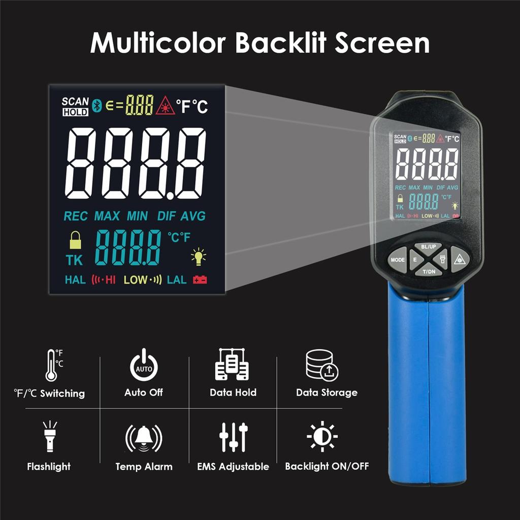 High-Temperature Infrared Thermometers For Steel, Metallurgical And Glass Manufacturing Industries HP-1580C-APP Thermohygrometer