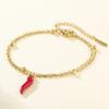 Stainless Steel Lucky Italian Horn Bracelets for Women Double Chain Beads Bracelets Protection Jewelry Birthday Gift 2026 New