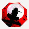 1pc Ninja Moon Automatic Folding Umbrella with 8 Bones, 3-Fold Compact Umbrella, Compact Design On-the-Go Essential, Casual Outdoor Accessor