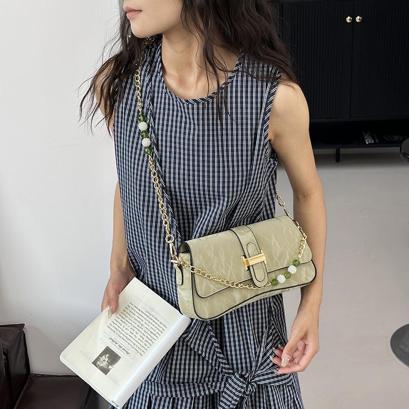 New Retro Commuter Shoulder Bag Niche Fashion Underarm Bag Women's Fashion Belt Buckle Messenger Bag