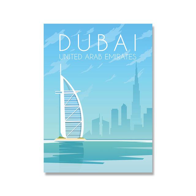 Hd Print Canvas Art Painting Spain Hanoi Holland China Bubai Sydney Vintage Travel Cities Landscape Posters Wall Art Picture