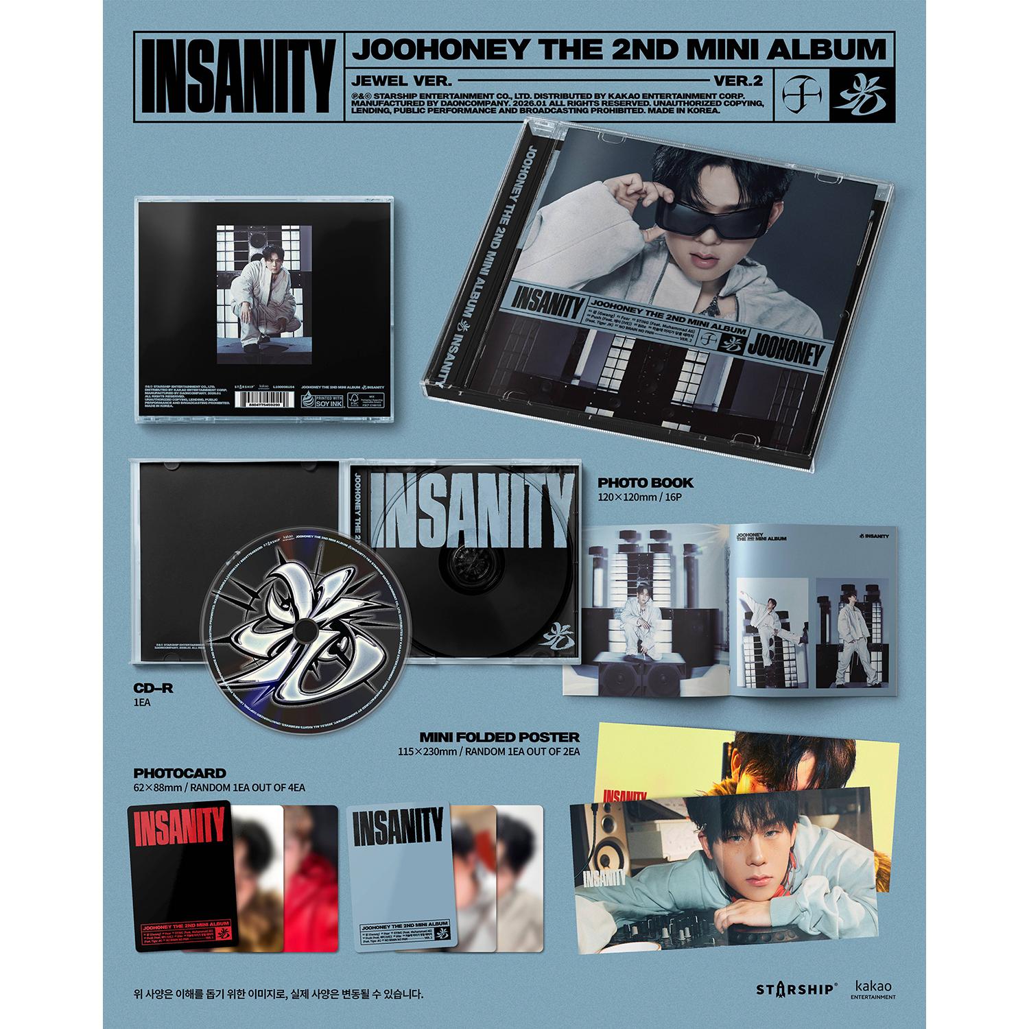 

JOOHONEY (MONSTA X) [GWANG : INSANITY)] 2nd Mini Album (LIMITED JEWEL ver.) Ver.2