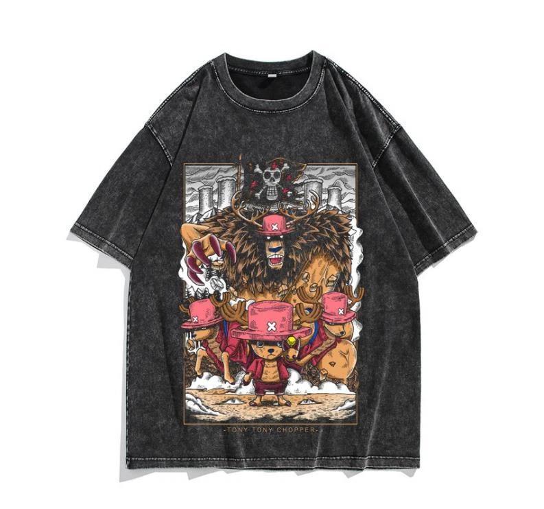One Piece Chopper Cosplay Anime Manga Sports T-Shirt Tee Cotton Black Unisex XL