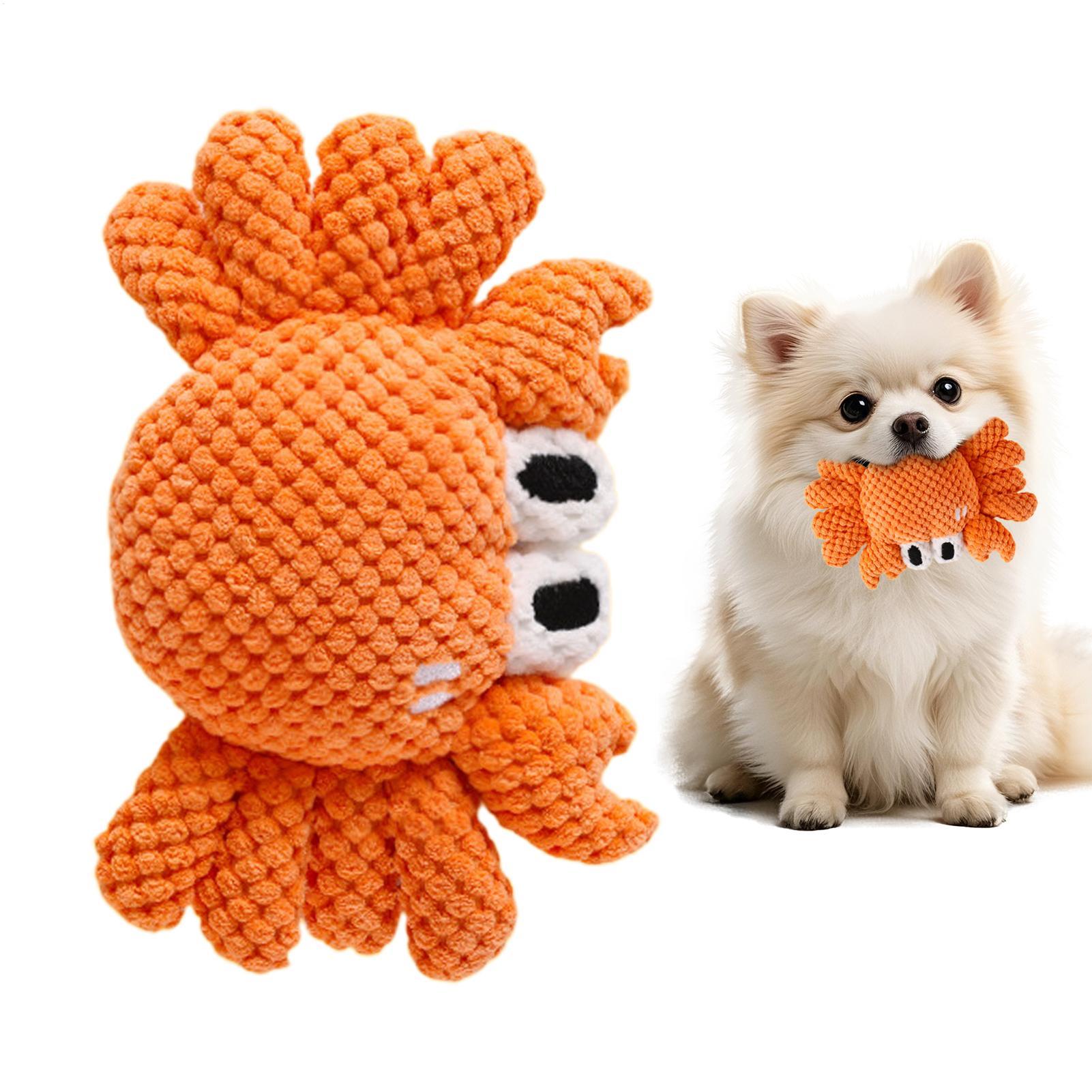 

Dog Chewing Toys Cute Crab shape Puppy Dog Toy Pet Dogs Chew Squeak Toys for Dogs Teeth Grinding Pet Products Dog Accessories CN