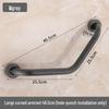Gunmetal Grey Stainless Steel Anti-Slip Corner Grab Bar for Elderly