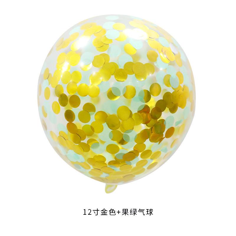 12 Inch Round Sequined Transparent Latex Balloon Birthday Wedding Opening Event Shopping Mall Decoration Party Decoration Supplies