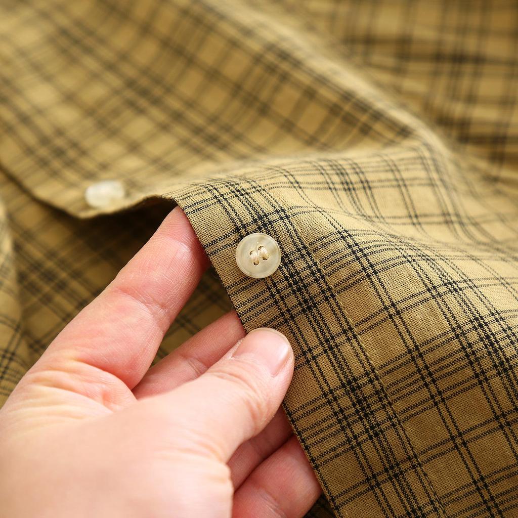 Women's Plaid Cotton Long-Sleeve Top - Slimming & Age-Reducing, Spring/Autumn Collection 2026