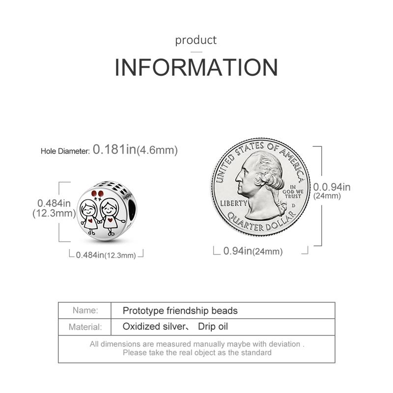 Childhood Sweethearts Round Beads 925 Silver Fit Original Charm Bracelet Diy For Fine Jewelry Making Festival Gift For Friends