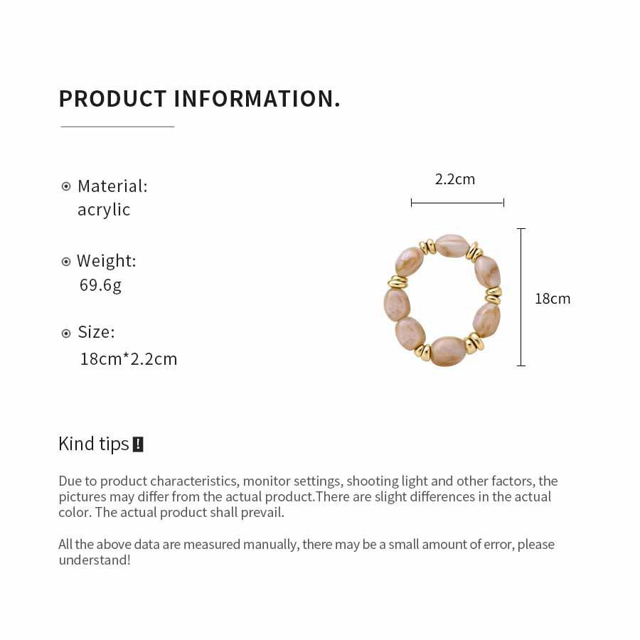 Gold-Plated Retro Geometric Acrylic Bracelet - Elegant, Simple Hand Jewelry for Women