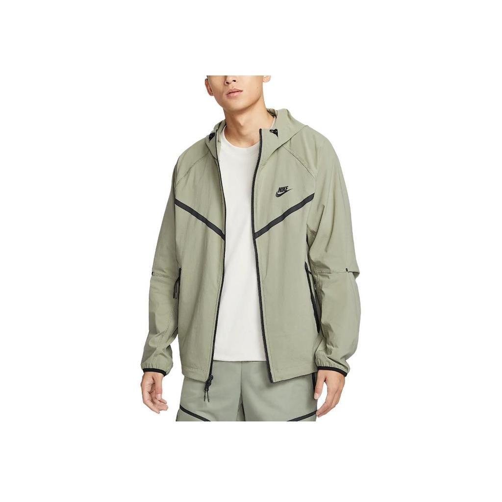 Nike Windrunner Tech Woven Zip-Up Hooded Fashion Jacket Men Jackets Light-Army-Green HM7152-320