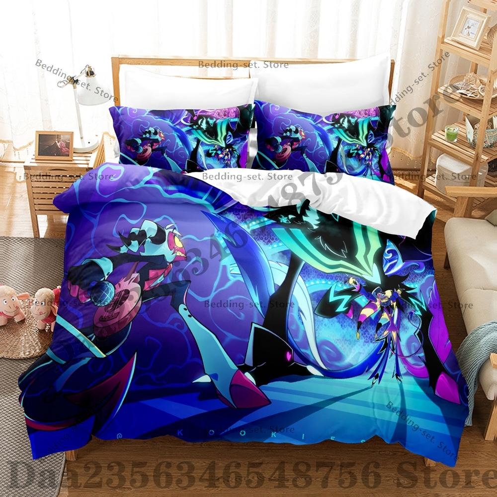 Helluva Boss Bedding Set Single Twin Full Queen King Size Bed Set Adult Bedroom Duvetcover Sets Anime Bed Sheet Set