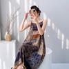 Suspender small fresh cotton and silk nightdress women's summer thin sleeveless lazy style loungewear high-end sense holiday dress