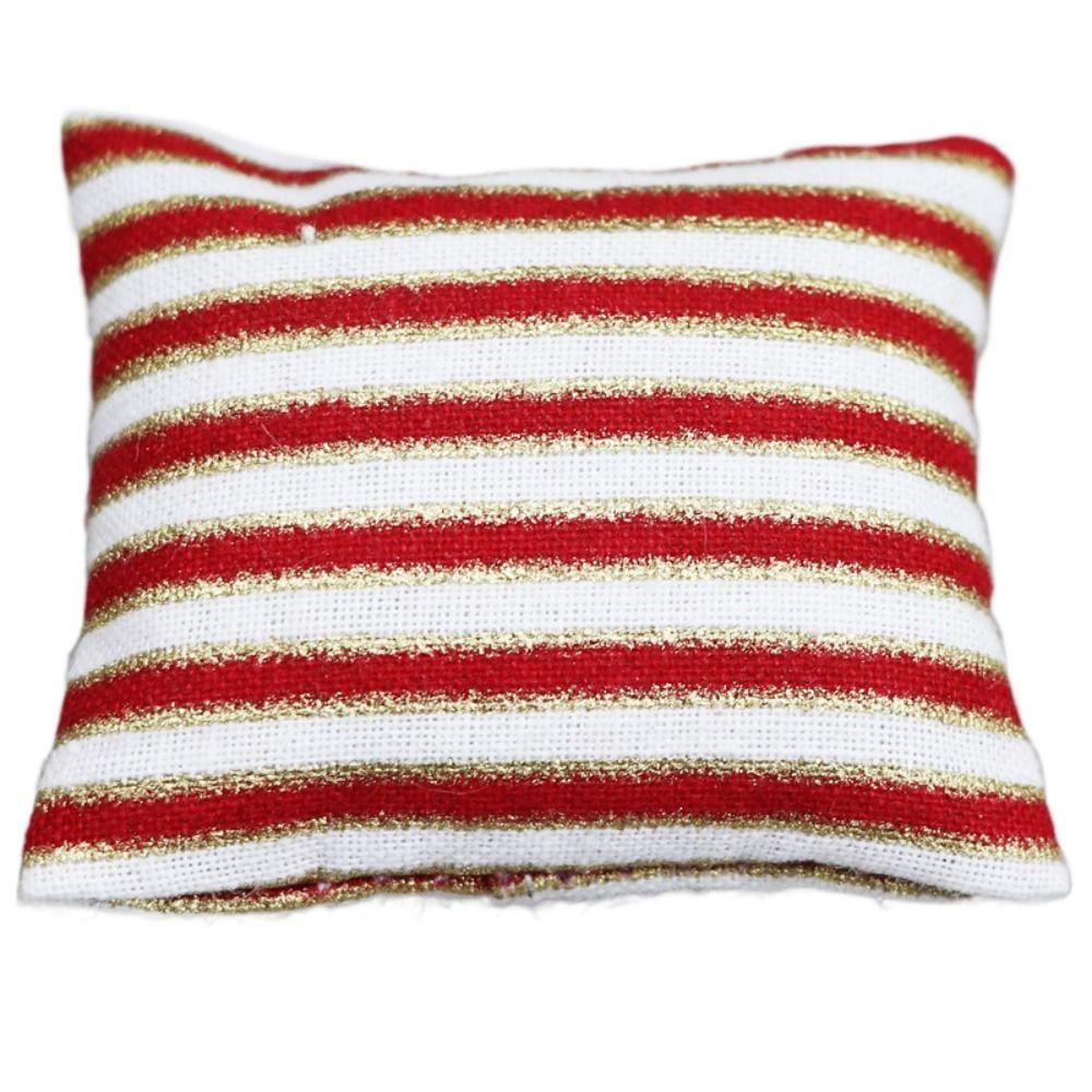 Pretend Play 1:6/1:12 Dollhouse Furniture Doll House Accessories Simulation Plaid Pillow Gifts