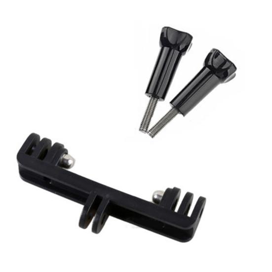 Camera Holder Double Head with Screw Supports 2 Cameras Simultaneously Action Camera Bracket for Gopro Hero 8 7 6 5 4S/ 4 /3+ /3 /2/ 1