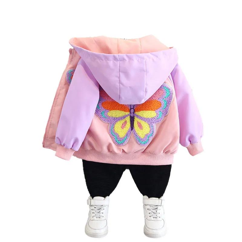 Frühlings- und Herbstjacke für Mädchen, für mittlere und große Kinder, mit Kapuze, Sportjacke