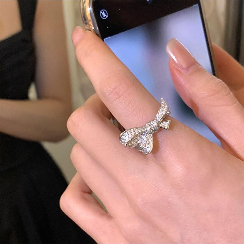 Butterfly Sophisticated Adjustable Knot Ring For Women Korean Fashion Copper Accessory For Every Occasion