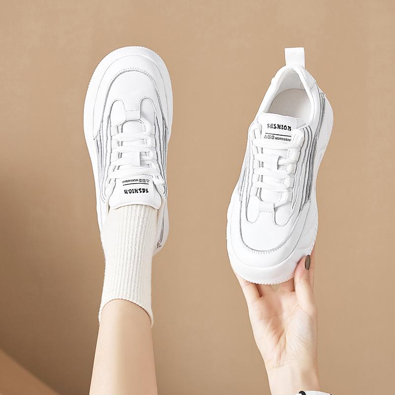 Women's Sneakers Shoe Anti-slip Lace-up Student Spring and Autumn Women Shoes Plus Size Flat Casual Shoes Female