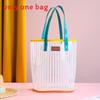 Pvc Transparent Tote Bag With Large Capacity For Beach And Swimming Pool Use