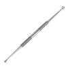 Stainless Steel Blackhead Remover Dual-Ended Acne Tool with Textured Head for Extracting Pimples and Comedones.