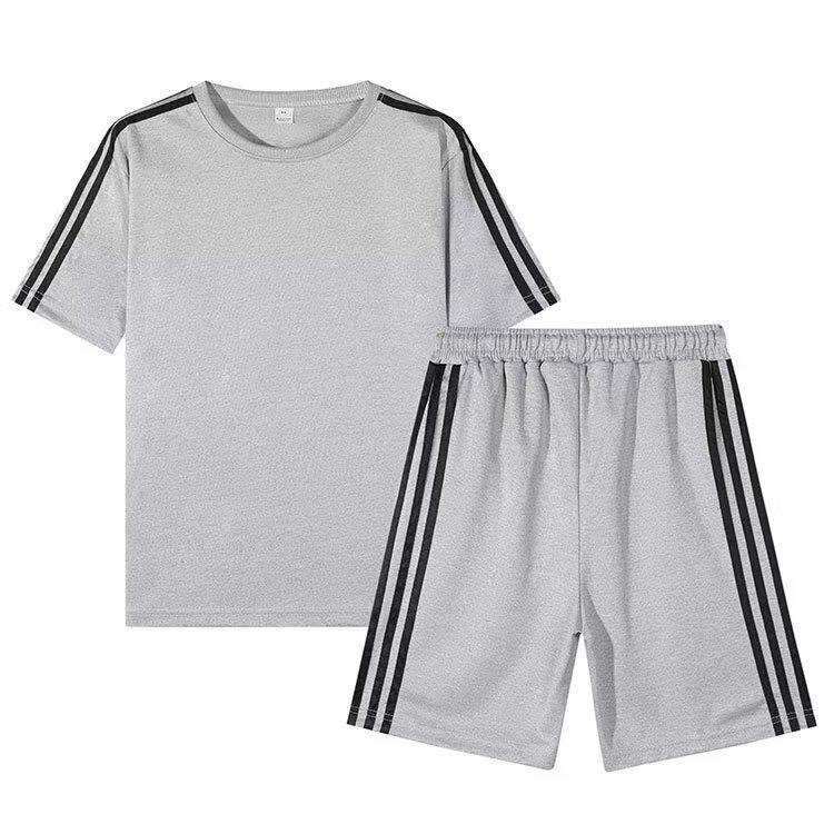 Men's Trendy Korean Style Summer Sportswear Set: Short Sleeve T-shirt & Casual Basketball Jersey Shorts 2025
