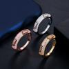 J0106 Simple And Exquisite Zircon Ring Full Of Diamonds, Environmentally Friendly Copper Electroplating Color Retention Jewelry