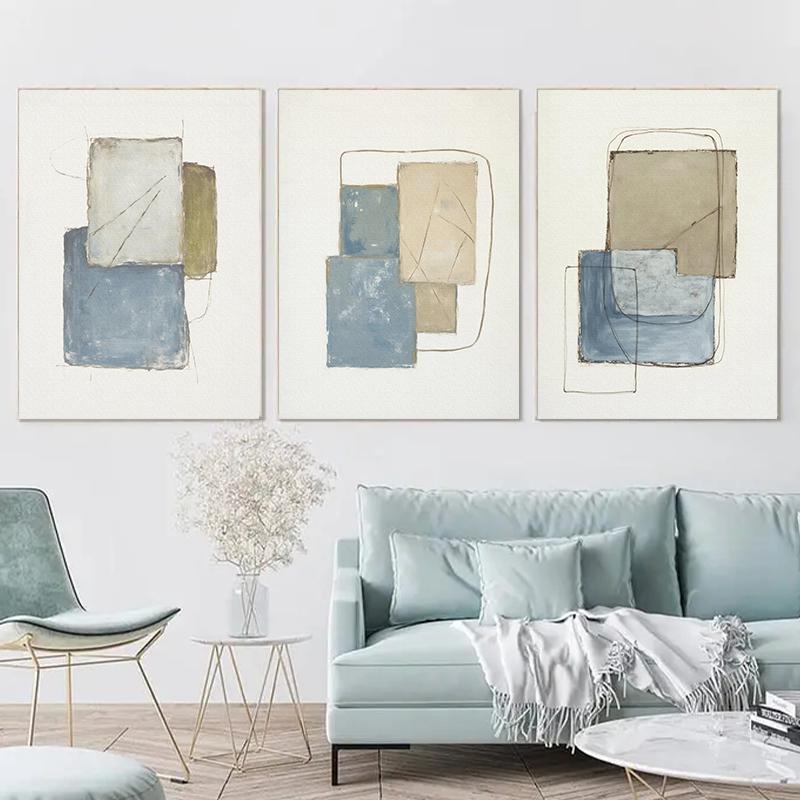 Minimalist Abstract Geometric Colors Posters and Prints Canvas Printing Modern Wall Art Picture for Living Room Home Decor Gifts
