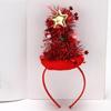 Christmas Hair Bands Glitter Santa Hat Headband Glowing Holiday Party Favor