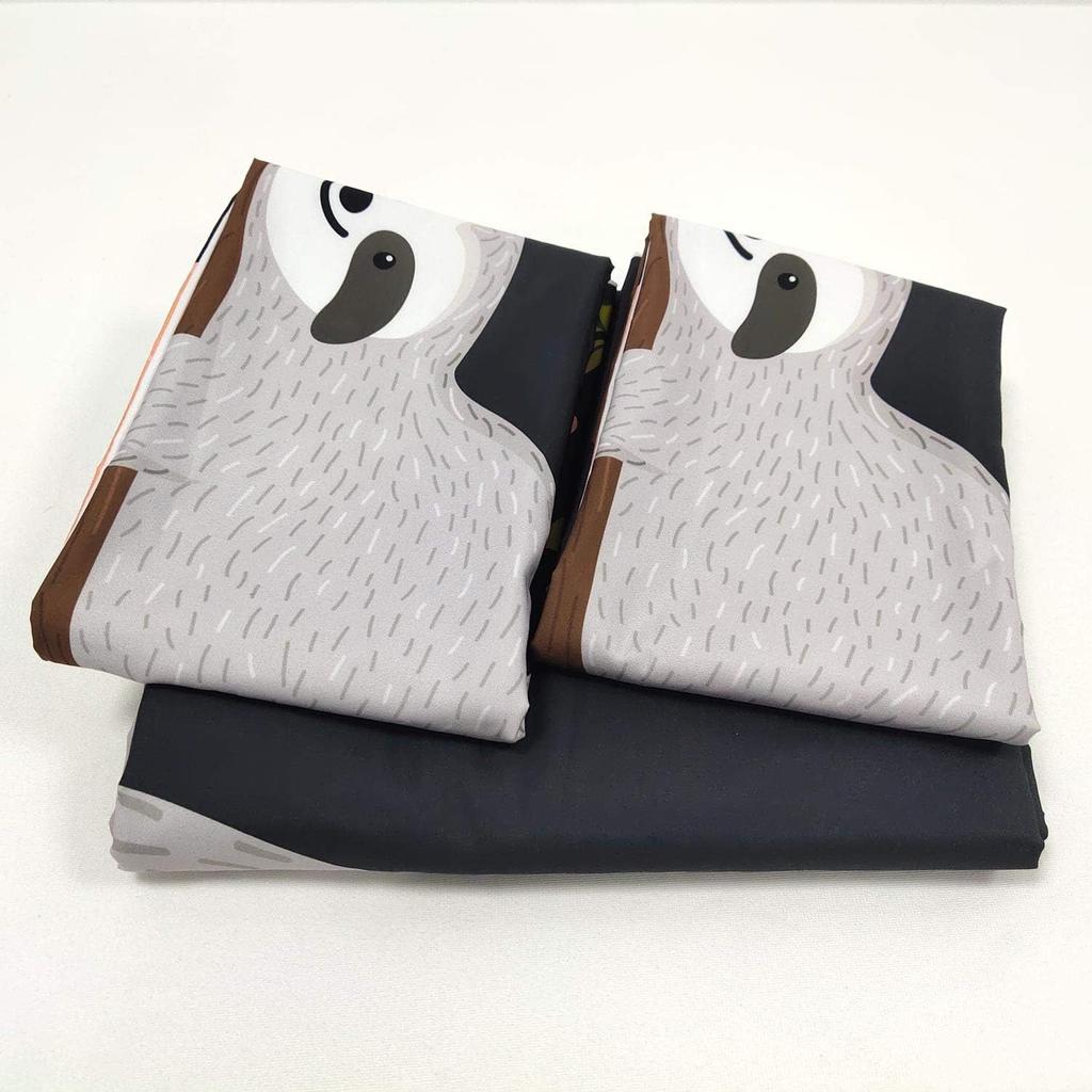 King Size Faultier Bettwäscheset - Niedlicher Bettbezug Bettdeckenbezug für Teenager Mädchen Jungen Kinder Kawaii Themen Bettwäschekollektion