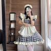 Japanese Cute Style Lolita Maid Dress Sexy Cosplay Maid Uniform Dress Black And Red Plus Size