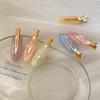 Korean Acetate Iridescent Seamless Hair Clip for Women - Duckbill Flyaway Styling Hairpin
