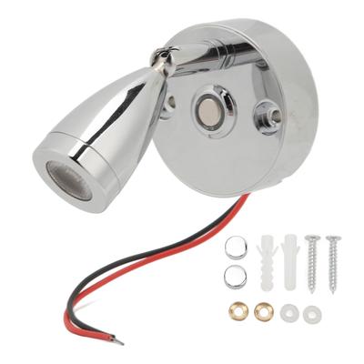 RV Reading Light USB Charging Touch Control Aluminum Alloy Chrome Plated DC12 To 24V for Camper Trailer Boat
