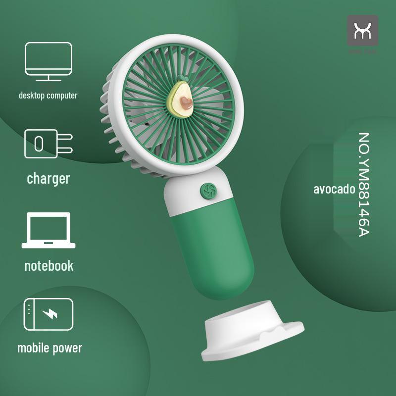 2024 Dobíjecí přenosný ruční stolní ventilátor s dlouhou výdrží baterie a USB nabíjením