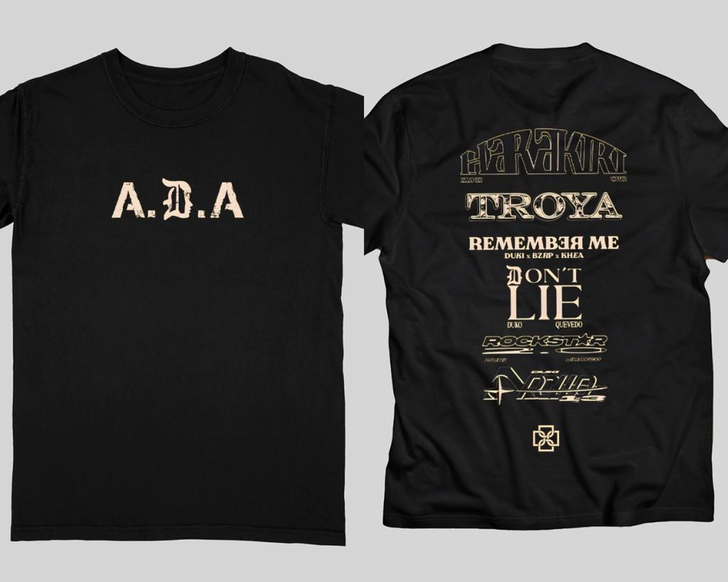 ADA  Duki Printed Tshirt Men Women Street Hip Hop Oversized Y2k High Quality Short Sleeve Heavy Cotton Female Male Clothing