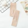 Girls' Nine-Point Footed Seamless Leather Tights - Traceless Children's Base Layer and Outerwear Pants