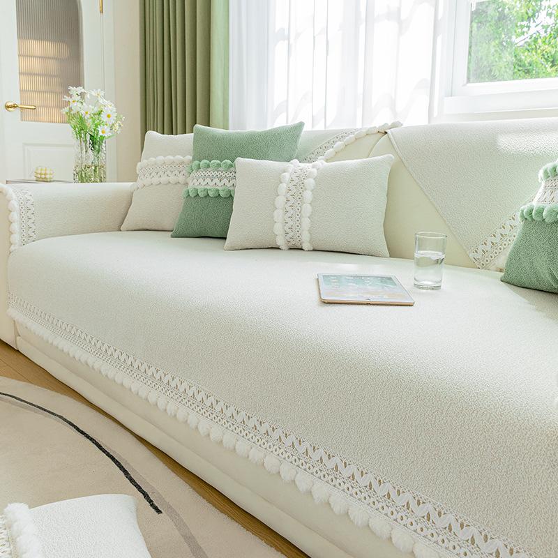 

Свежая подушка для дивана из синели, универсальные подушки для сидений Four Seasons, одеяло, нескользящий чехол для дивана, тканевый чехол 70*70cm