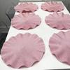 Set of 4 Round Wavy Rattan Placemats Woven Washable Easy To Clean Non-Slip Durable & Stylish Table Mats for Home Dining