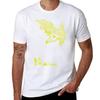 Minimalized Eagle In Flight Against A Snowy Sky Tshirt Moisture Control Sports Tee
