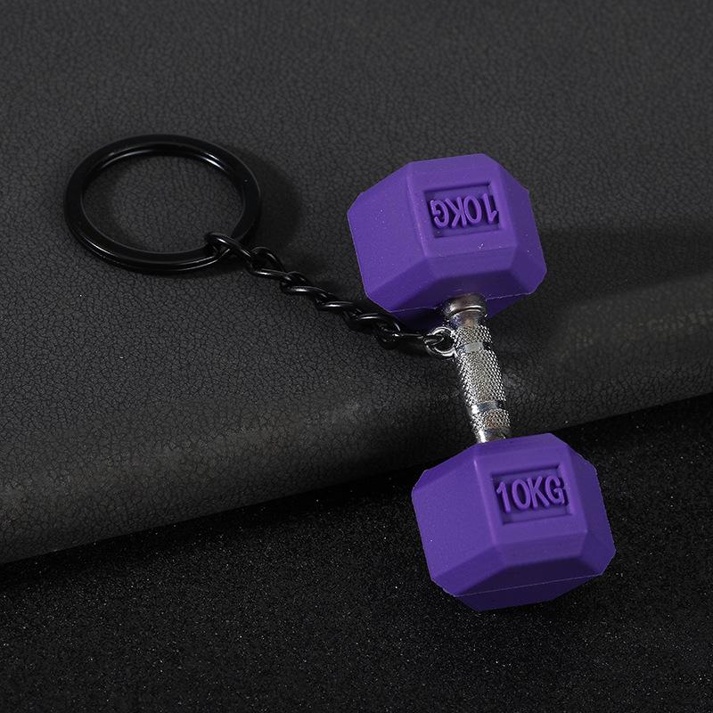 Gym Keychain Set Dumbbell Water Bottle Kettlebell Charm Keyring With Braided Rope For Workout Enthusiasts Bag Accessory